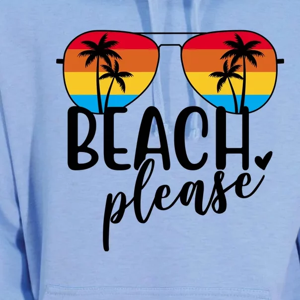 Beach Please Summer Sunset Unisex Surf Hoodie