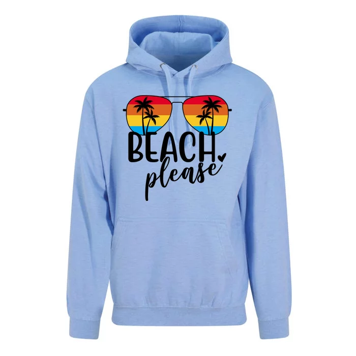 Beach Please Summer Sunset Unisex Surf Hoodie