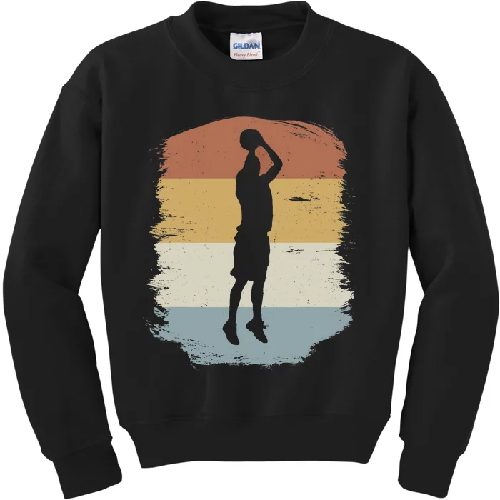 Basketball Player - Streetball Baller Shooting Basketball Kids Sweatshirt