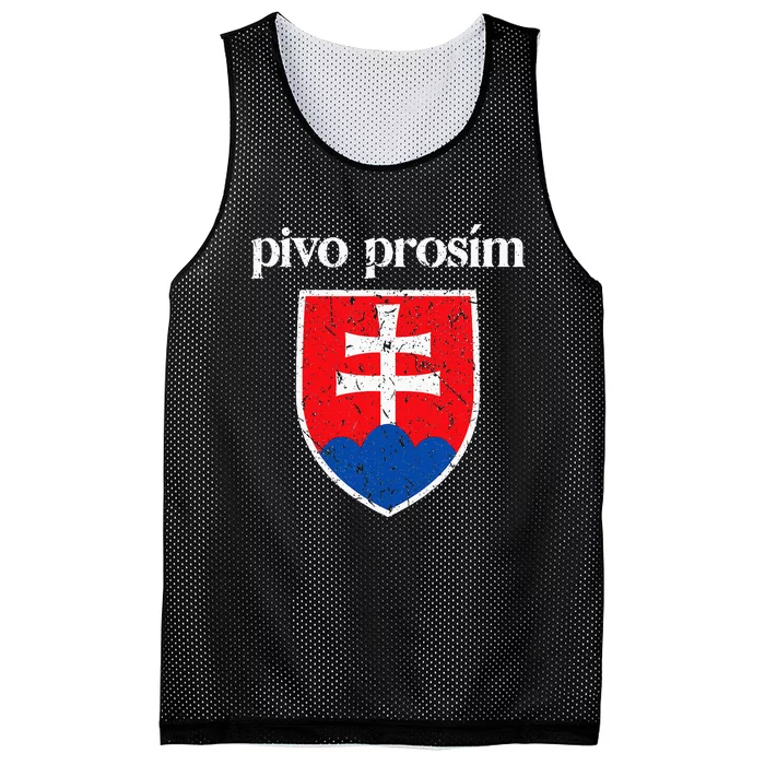 Beer Please Slovak Slovakia Flag Pride Pivo ProsíM Mesh Reversible Basketball Jersey Tank