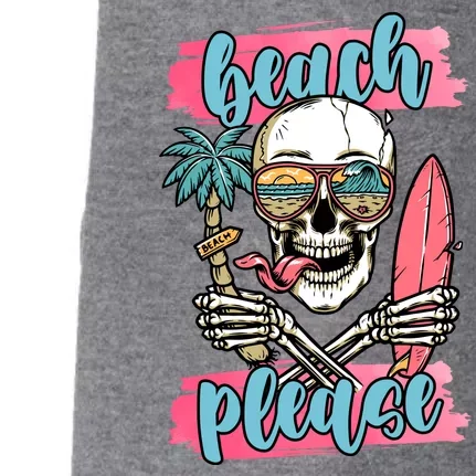 Beach Please Skeleton Vacation Funny Doggie 3-End Fleece Hoodie