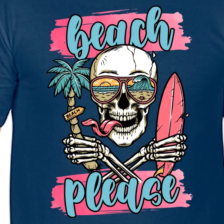 Beach Please Skeleton Vacation Funny Comfort Colors T-Shirt