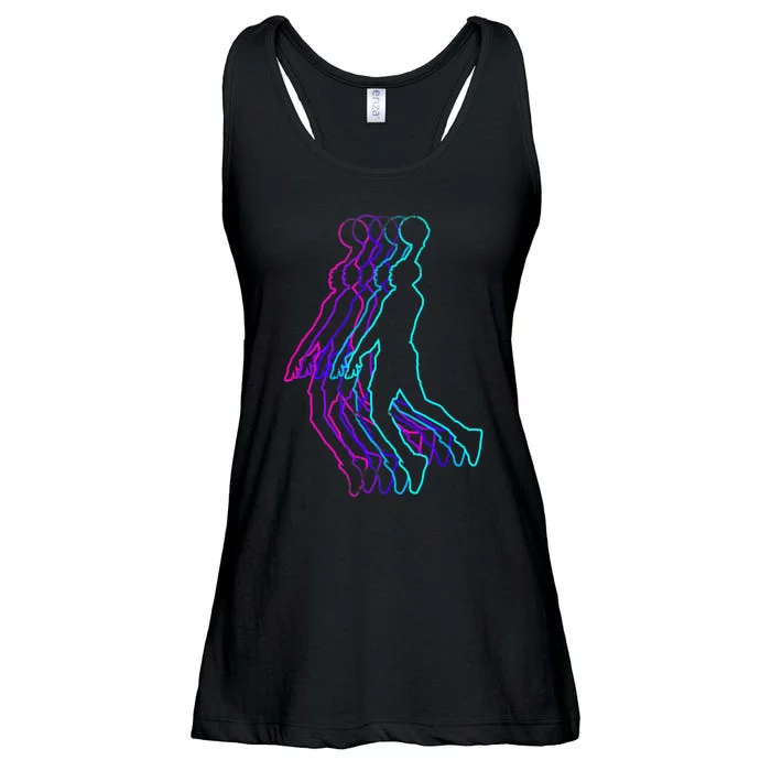 Basketball Player Slam Dunk Ladies Essential Flowy Tank