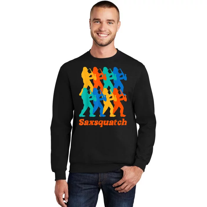 Bigfoot Playing Saxophone Saxsquatch Sweatshirt