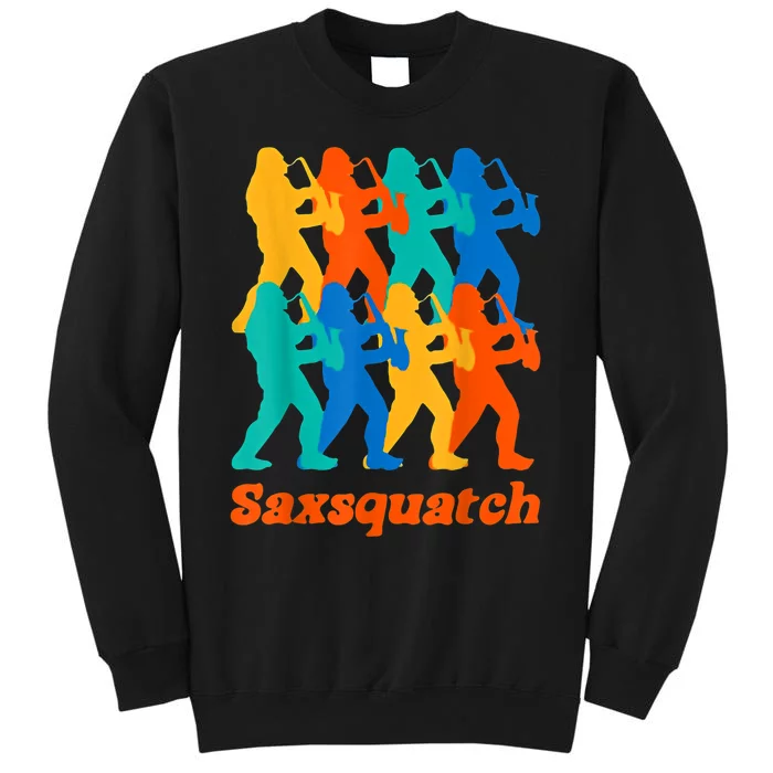 Bigfoot Playing Saxophone Saxsquatch Sweatshirt