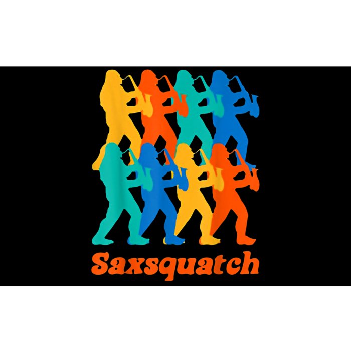 Bigfoot Playing Saxophone Saxsquatch Bumper Sticker