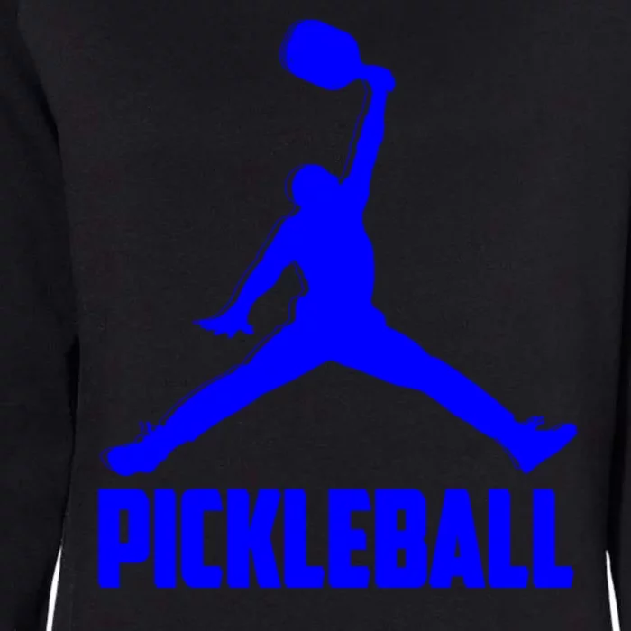 Blue Pickleball Sports Logo Womens California Wash Sweatshirt