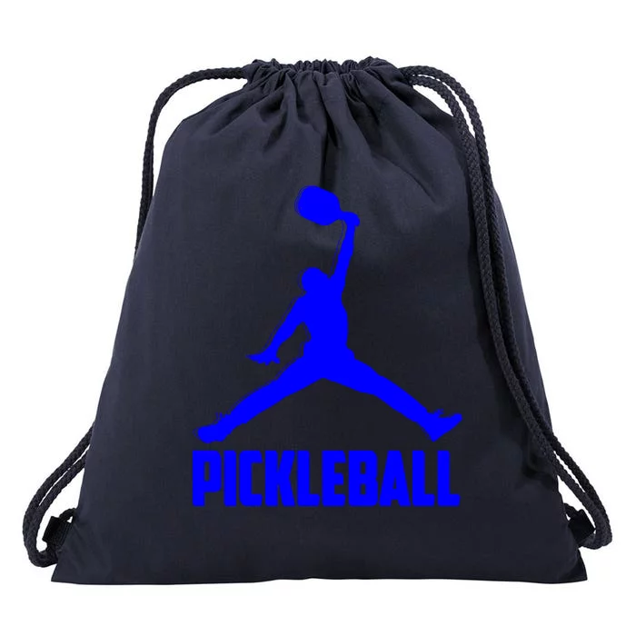 Blue Pickleball Sports Logo Drawstring Bag