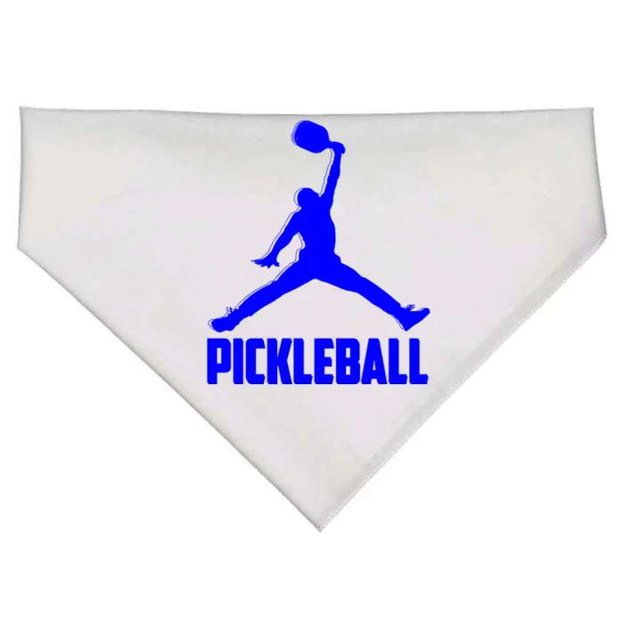 Blue Pickleball Sports Logo USA-Made Doggie Bandana