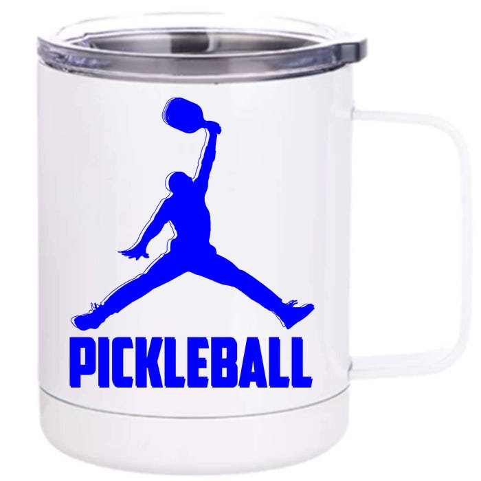 Blue Pickleball Sports Logo Front & Back 12oz Stainless Steel Tumbler Cup