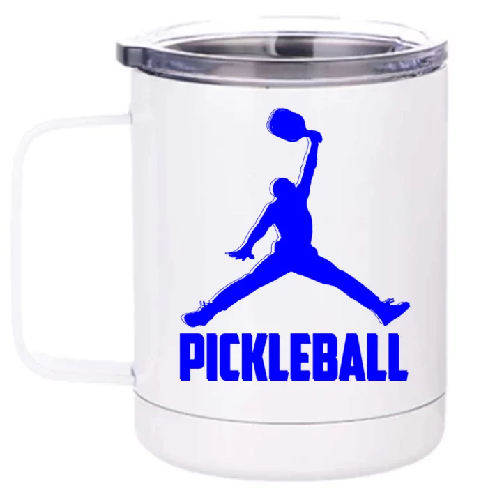 Blue Pickleball Sports Logo Front & Back 12oz Stainless Steel Tumbler Cup