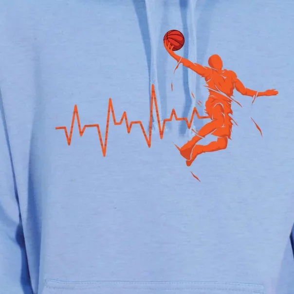 Basketball Player Streetball Sport Game Heartbeat Player Great Gift Unisex Surf Hoodie