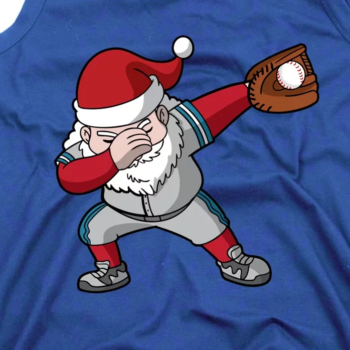 Baseball Player Santa Claus Dabbing Christmas Sports Cute Gift Tank Top