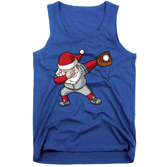 Baseball Player Santa Claus Dabbing Christmas Sports Cute Gift Tank Top