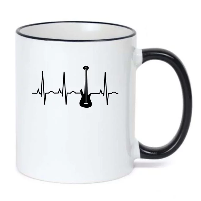 Bass Player Shirts Bass Guitar Player Heartbeat Black Color Changing Mug