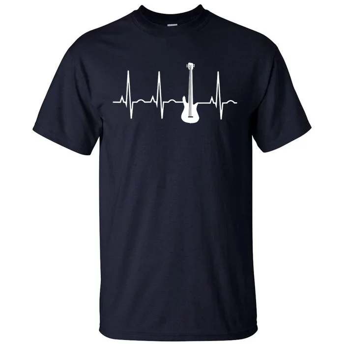 Bass Player Shirts Bass Guitar Player Heartbeat Tall T-Shirt