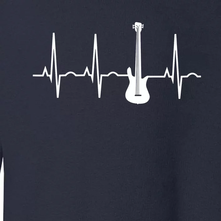 Bass Player Shirts Bass Guitar Player Heartbeat Toddler Sweatshirt