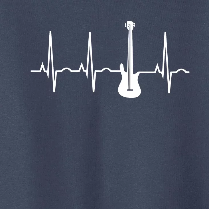 Bass Player Shirts Bass Guitar Player Heartbeat Toddler T-Shirt