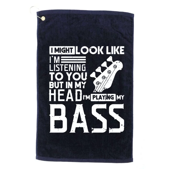 Bass Player Shirts Men Gift For Bass Guitar Player Bassist Platinum Collection Golf Towel