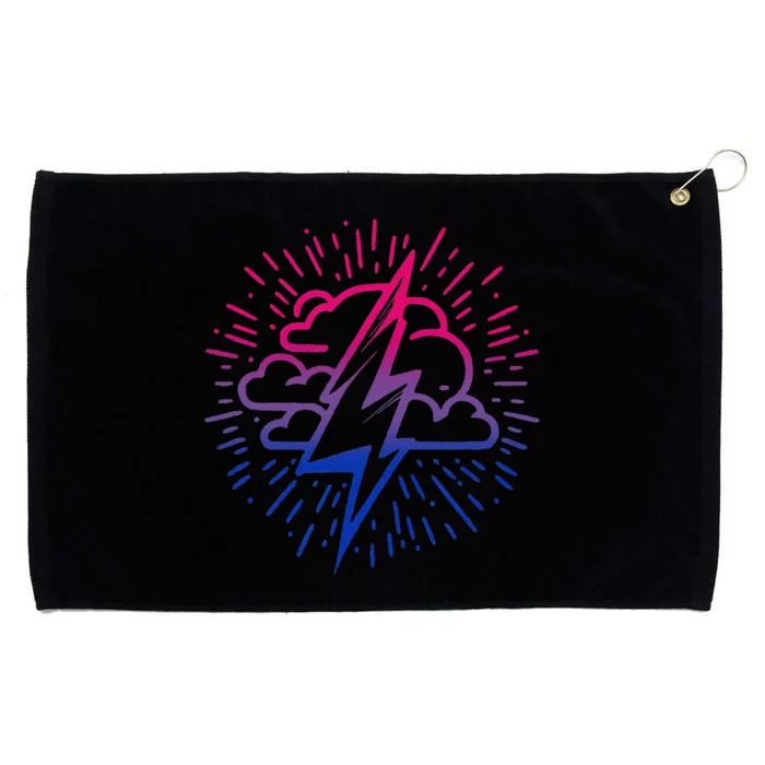 Bi Pride Subtle Bisexual LGBTQ Lightning Cute LGBT Grommeted Golf Towel