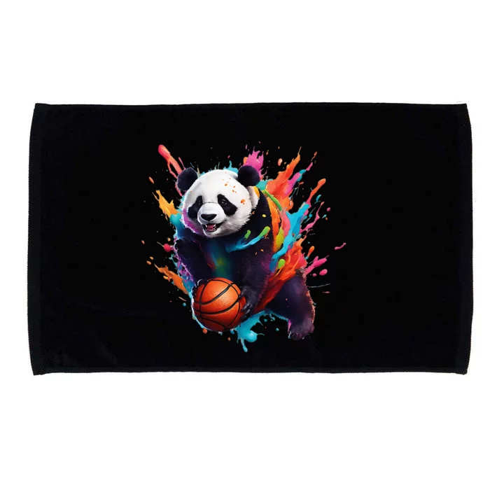 Basketball Panda Slam Dunk Microfiber Hand Towel