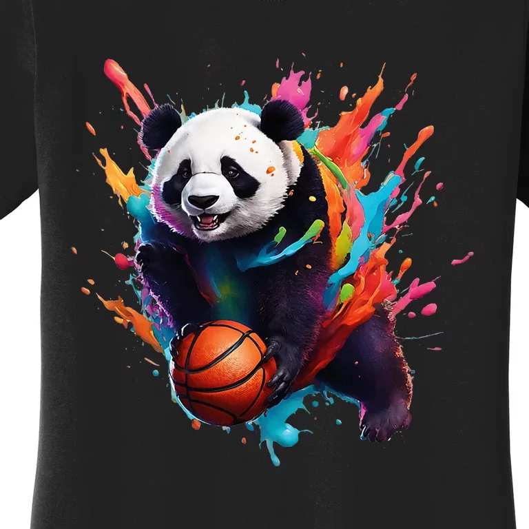 Basketball Panda Slam Dunk Women's T-Shirt