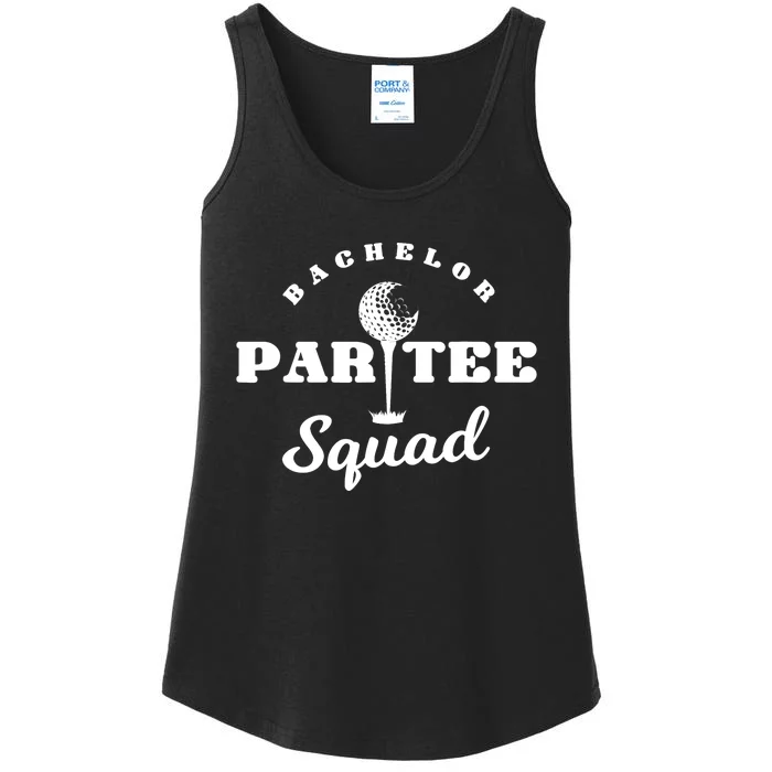 Bachelor Par-Tee Squad | Funny Golf Bachelor Party Pun Gift Ladies Essential Tank