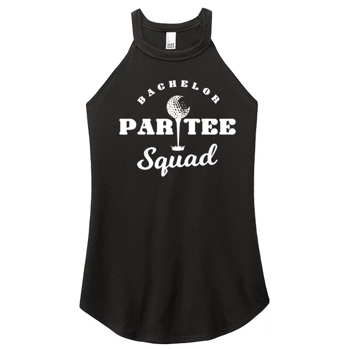 Bachelor Par-Tee Squad | Funny Golf Bachelor Party Pun Gift Women’s Perfect Tri Rocker Tank