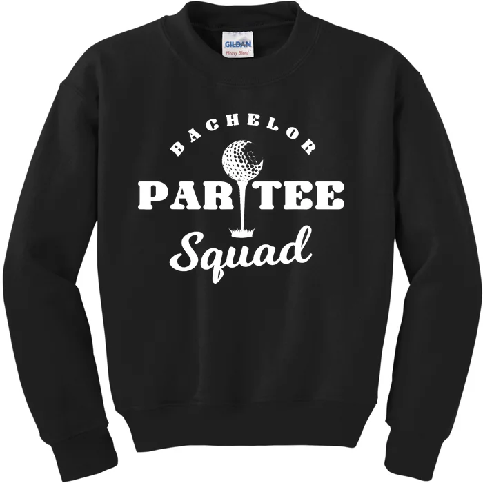 Bachelor Par-Tee Squad | Funny Golf Bachelor Party Pun Gift Kids Sweatshirt