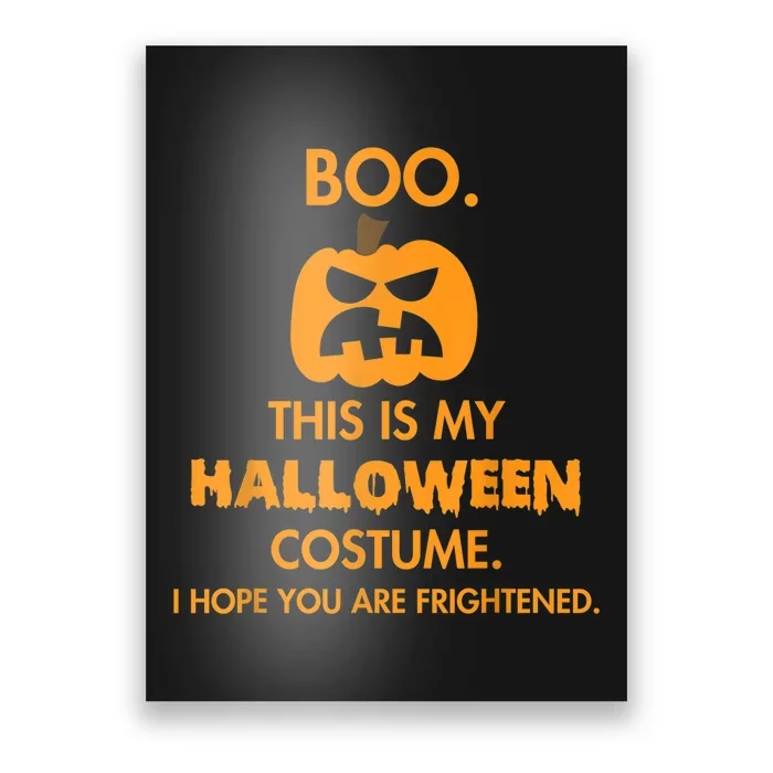 Boo Pumpkin Sarcastic Funny Halloween Costume Poster