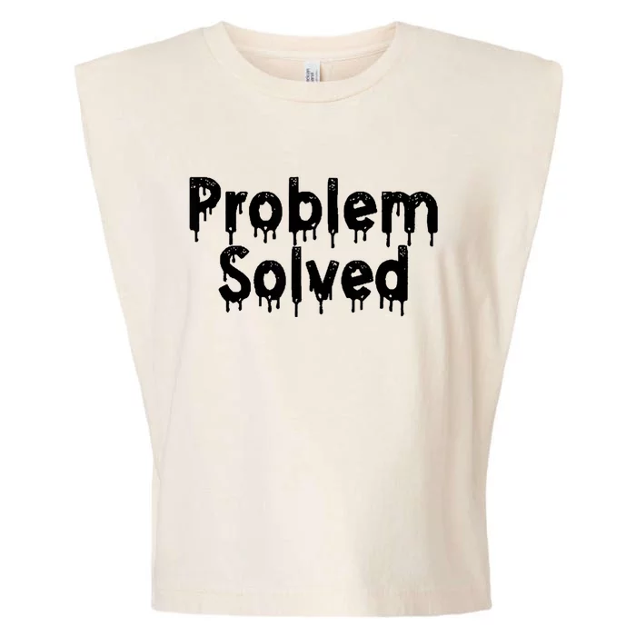 Bloody Problem Solved Halloween Scary Horror Print Effect Garment-Dyed Women's Muscle Tee