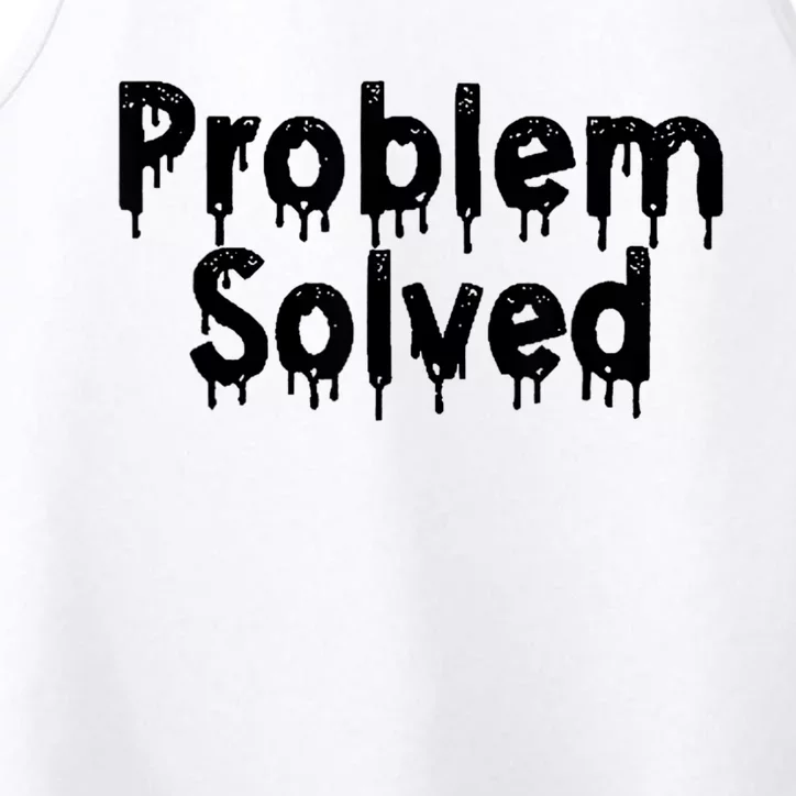 Bloody Problem Solved Halloween Scary Horror Print Effect Performance Tank