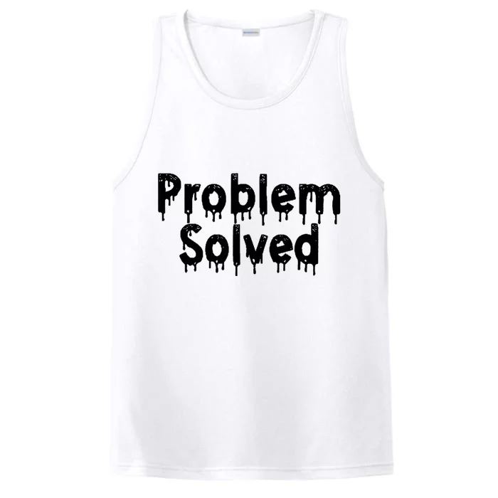 Bloody Problem Solved Halloween Scary Horror Print Effect Performance Tank