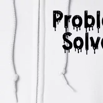 Bloody Problem Solved Halloween Scary Horror Print Effect Full Zip Hoodie