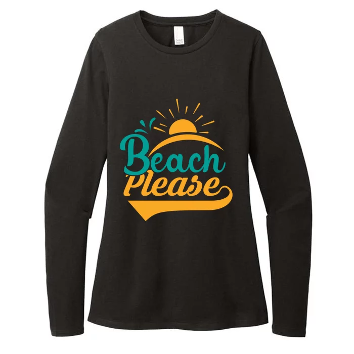 Beach Please Summer Sun Gift Womens CVC Long Sleeve Shirt