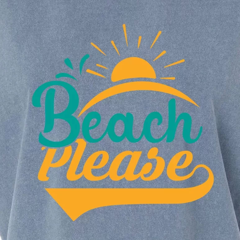 Beach Please Summer Sun Gift Garment-Dyed Women's Muscle Tee