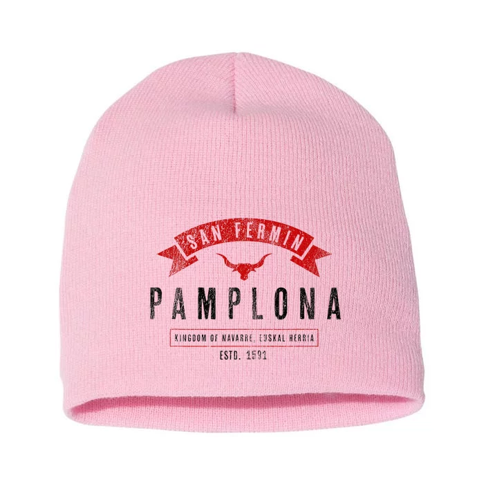 Basque Pamplona San Fermin Short Acrylic Beanie