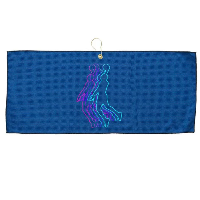 Basketball Player Slam Dunk Large Microfiber Waffle Golf Towel