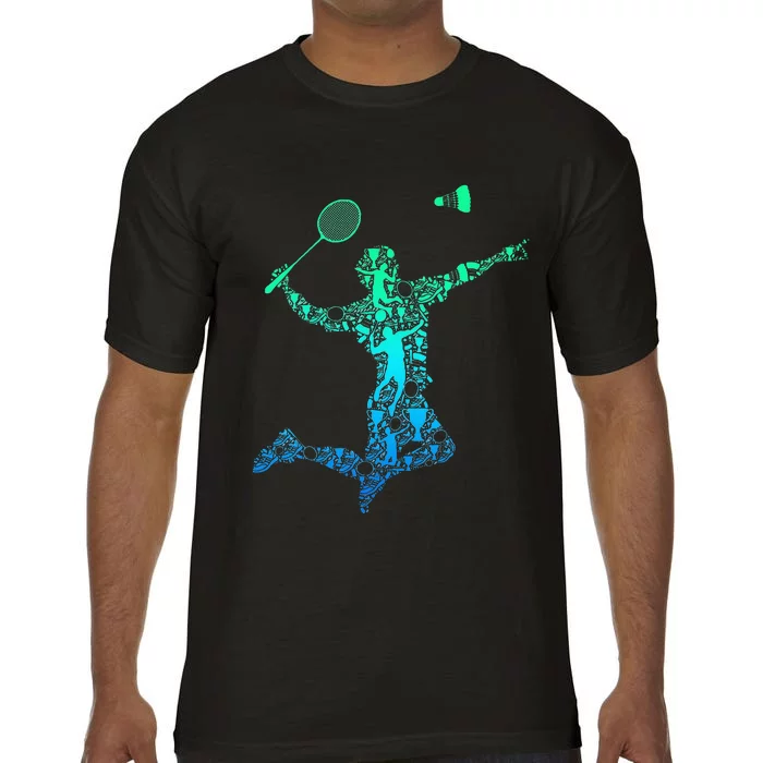 Badminton Player Shuttlecock Men Comfort Colors T-Shirt