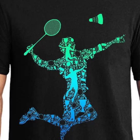 Badminton Player Shuttlecock Men Pajama Set