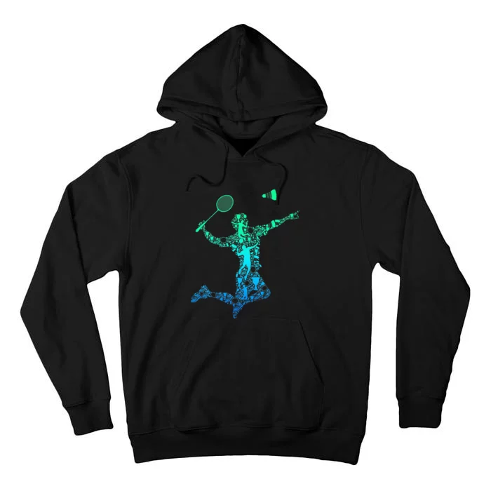 Badminton Player Shuttlecock Men Tall Hoodie