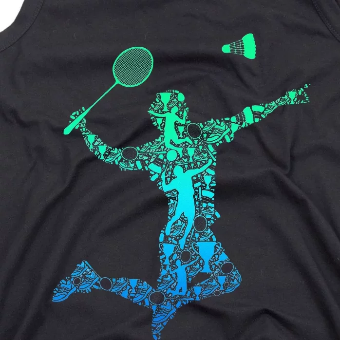 Badminton Player Shuttlecock Men Tank Top