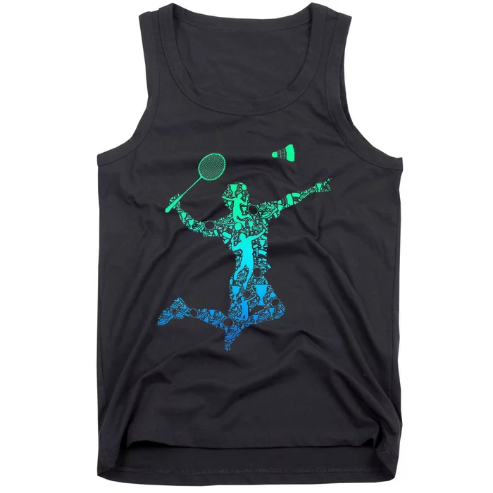 Badminton Player Shuttlecock Men Tank Top