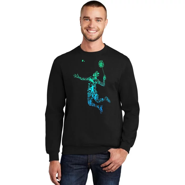 Badminton Player Shuttlecock Men Sweatshirt