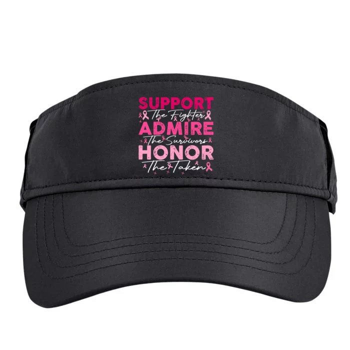 Breast Pink Support Admire Honor Breast Cancer Awareness Adult Drive Performance Visor