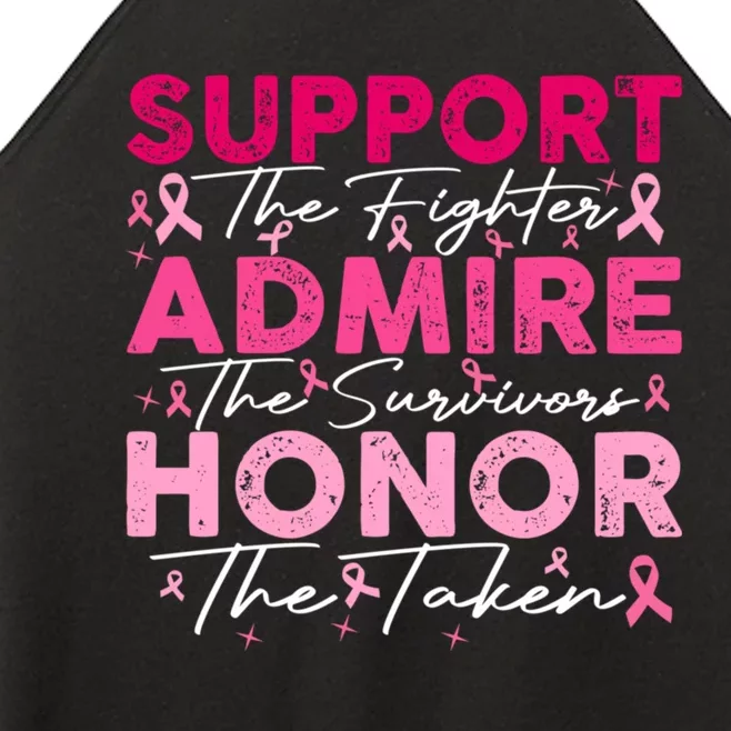 Breast Pink Support Admire Honor Breast Cancer Awareness Women’s Perfect Tri Rocker Tank