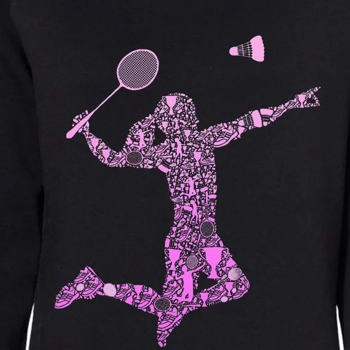 Badminton Player Shuttlecock Women Womens California Wash Sweatshirt