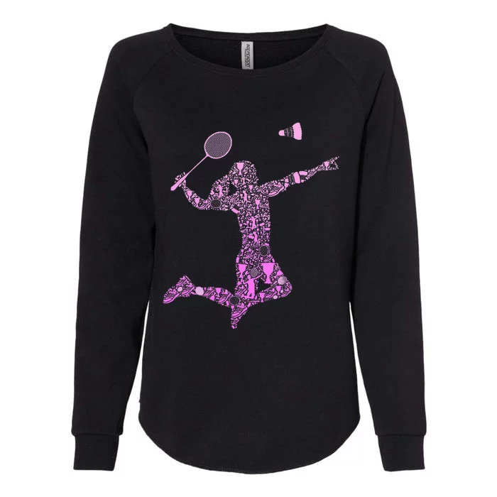 Badminton Player Shuttlecock Women Womens California Wash Sweatshirt