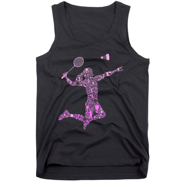 Badminton Player Shuttlecock Women Tank Top