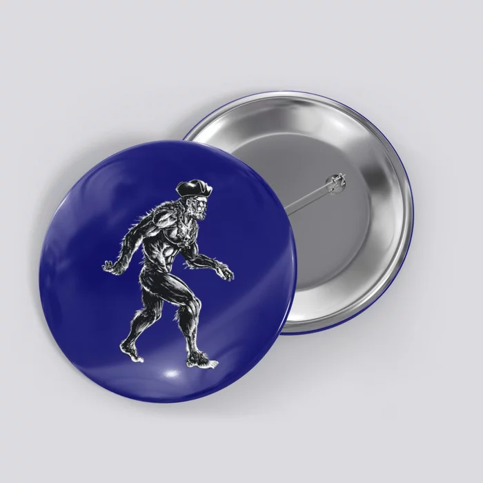 Bigfoot Pirate Sasquatch Big Foot Spooky For Halloween Button